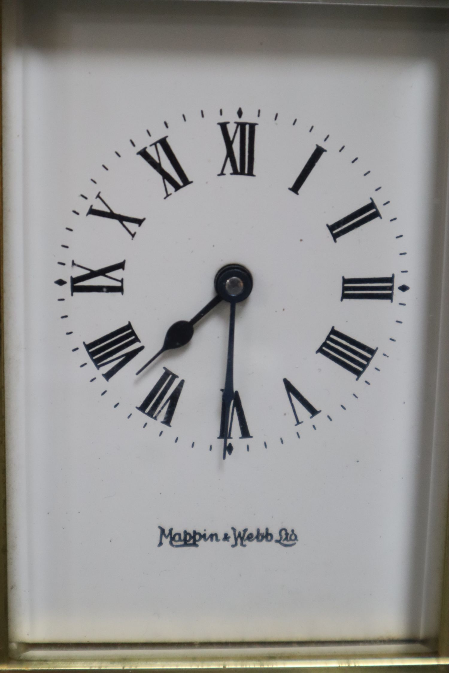 A Mappin & Webb carriage timepiece, in original case